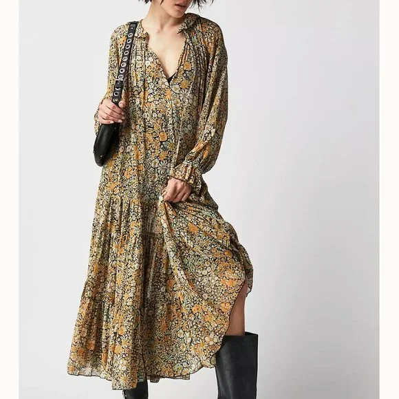 Free People | Dresses | Free People Feeling Groovy Maxi Dress | Poshmark